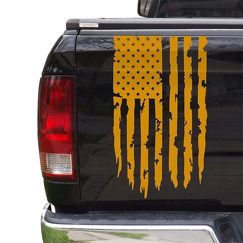 American USA Flag Truck Tailgate Vinyl Decal Car Sticker Compatible with Most Pickup Trucks and Most Vehicles 2024 - $7.99