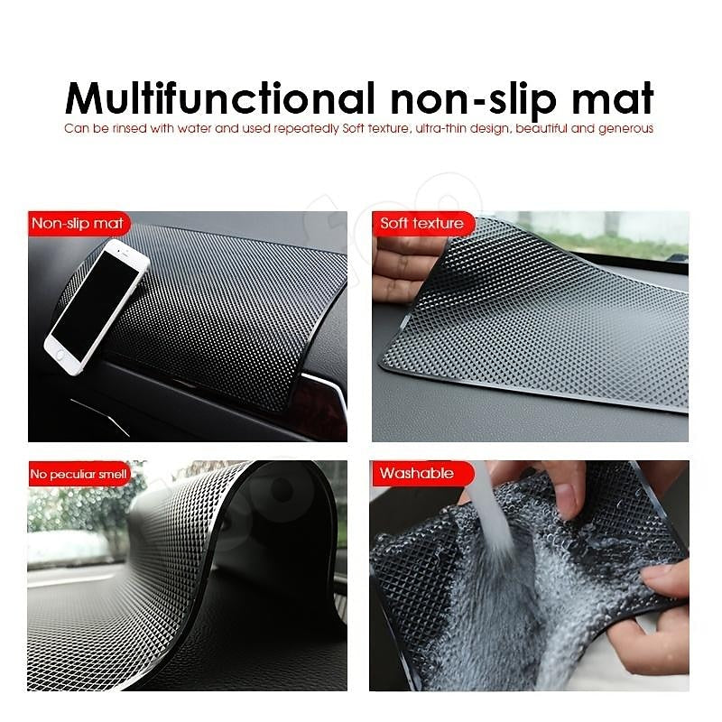 Car Dashboard Non-Slip Sticky Mat Phone Key Holder Non-Slip Mat Magic Anti-Slip Pad Adhesive Mat Car Sticker For BMW Car Accessories (200mm X 130mm) 2