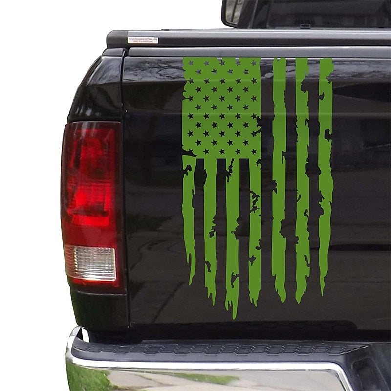 American USA Flag Truck Tailgate Vinyl Decal Car Sticker Compatible with Most Pickup Trucks and Most Vehicles 2024 - $7.99