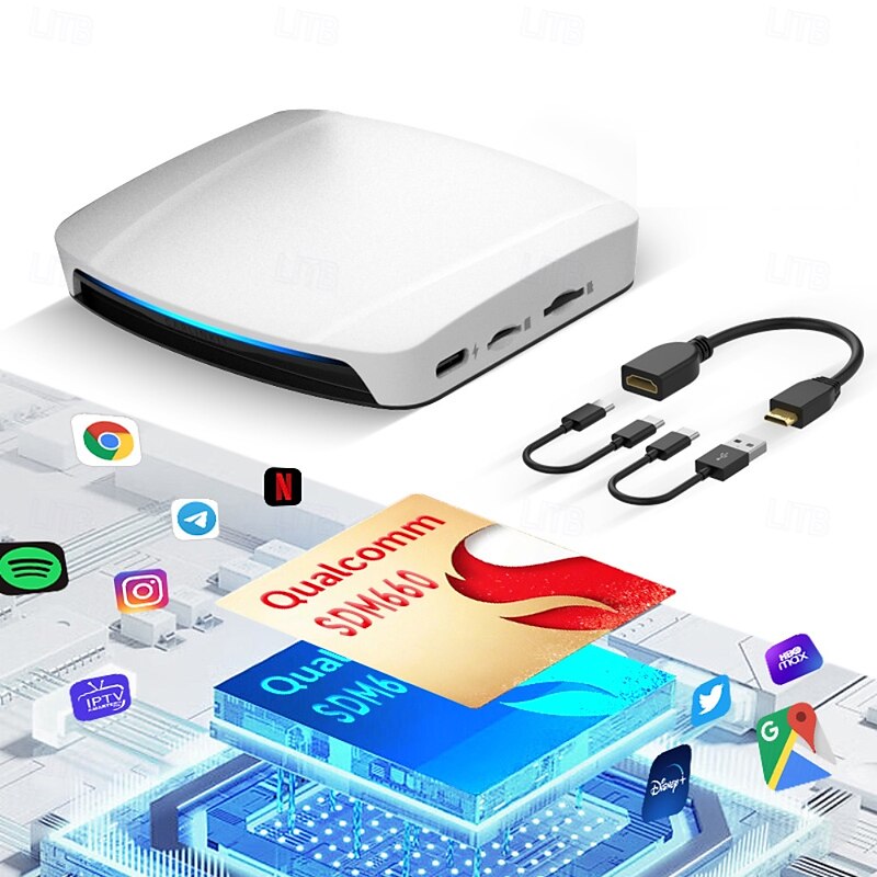 Carlinkit UHD Wireless CarPlay Android Auto Box CarPlay Al Box Android 13 Smart TV Streaming Box SDM660 UHD HDMI-Compatible Output 2024 - RON 1537.2