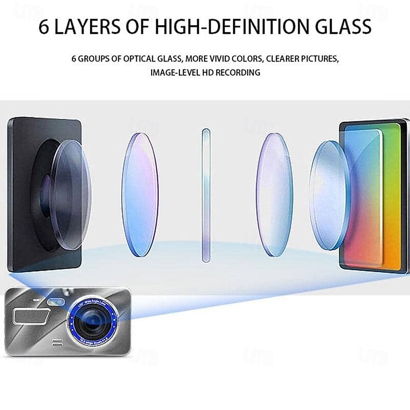 A10 1080p New Design / Full HD / HD Car DVR 170 Degree Wide Angle 4 inch IPS Dash Cam with Night Vision / G-Sensor / Parking Monitoring Car Recorder 2