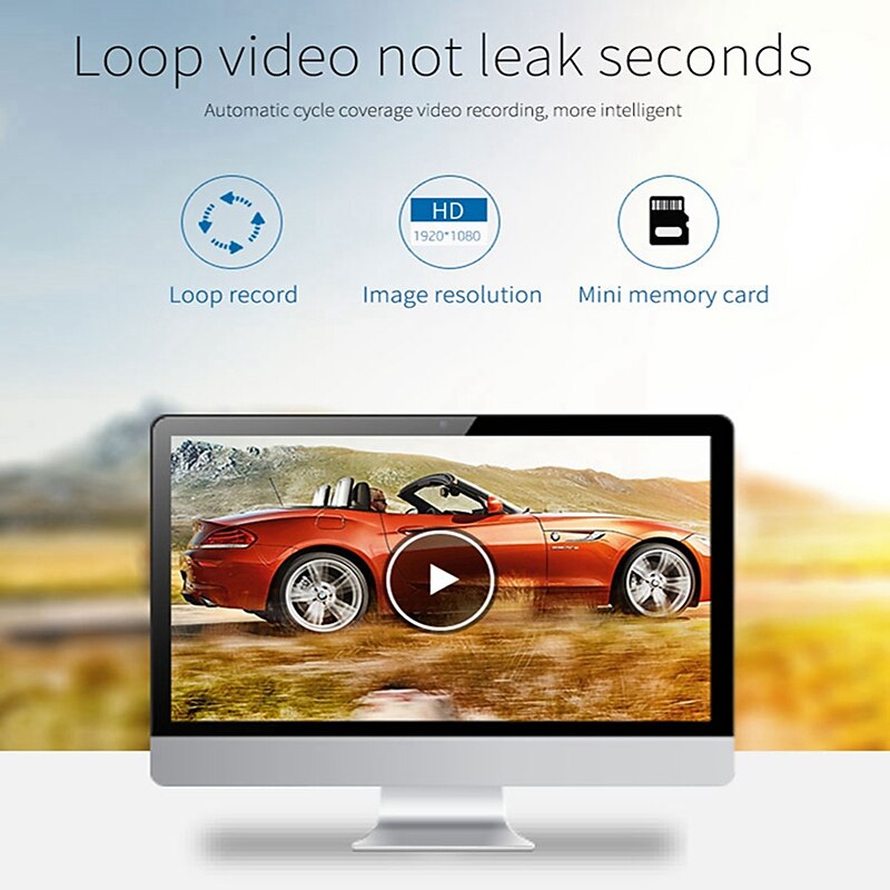 V21 1080p New Design / HD / with Rear Camera Car DVR 170 Degree Wide Angle 10 inch IPS Dash Cam with Night Vision / G-Sensor / Parking Monitoring 4 in