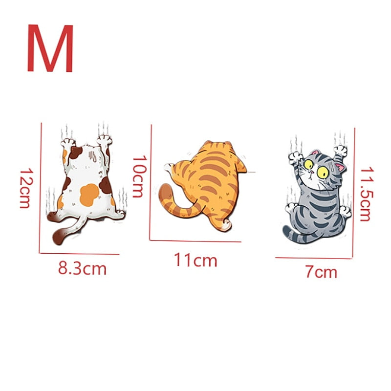 3pcs Funny Pet Cat Car Sticker Climbing Cats Animal Styling Stickers Decoration Car Body Creative Decals Decor Accessories 2024 - GBP £9