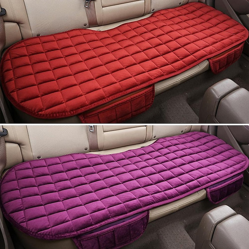 Plush Plaid Thicken Warm Car Seat Cushion Pad Car Seat Protector Car Front Rear Seat Covers For Car SUV Truck Car Accessories 2024 - $28.99