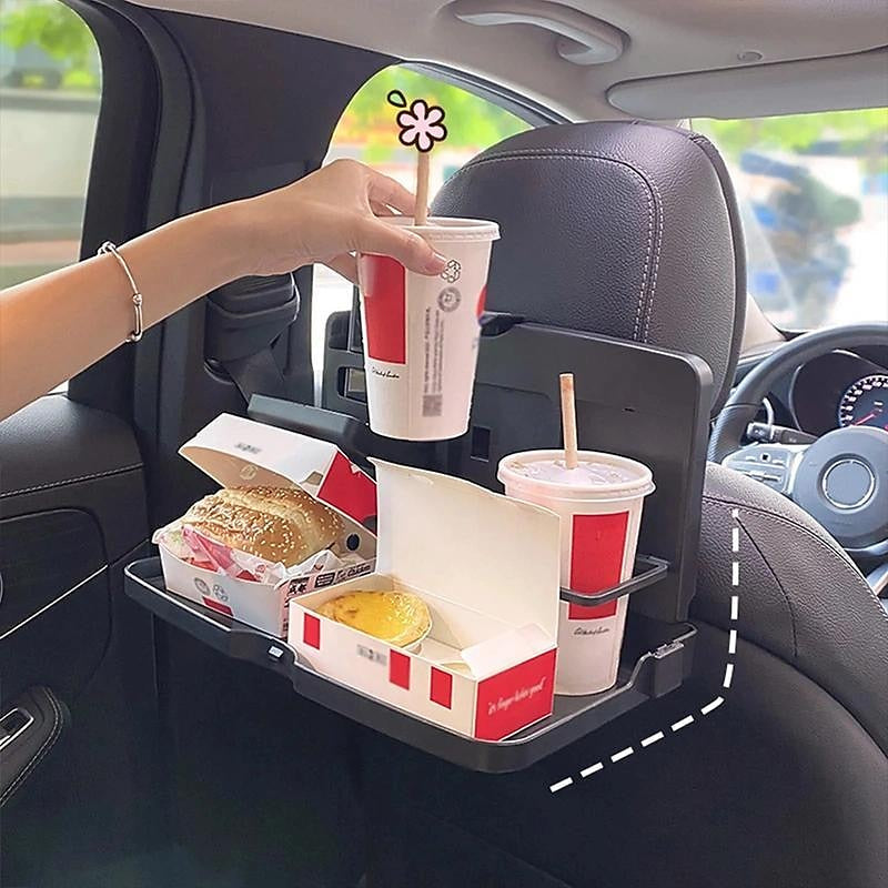 Universal Folding Car Bracket for Food Drink Phone Holder Car Storage Box Tray Auto Rear Seat Table Dinner Plate 2024 - $12.99