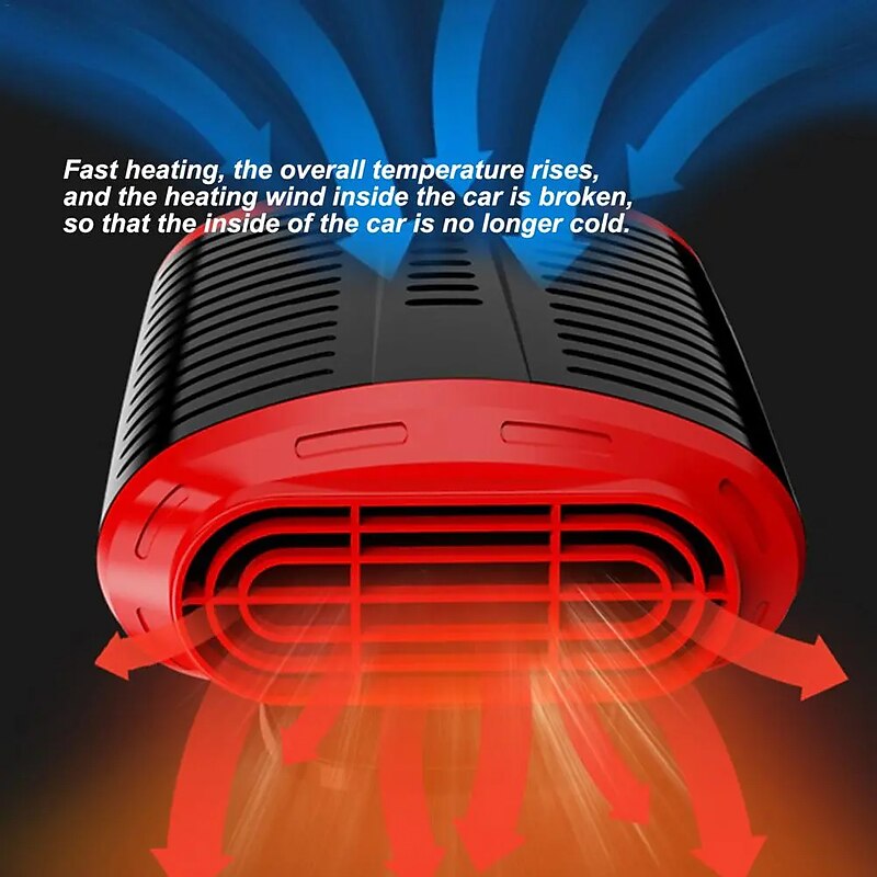 150W Car Heater Electric Cooling Heating Fan 12V Electric Dryer Windshield Defogging Demister Defroster Cigarette Lighter 2024 - RON 55.29