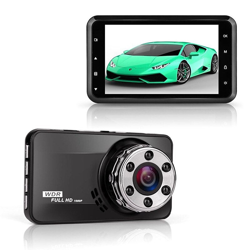 T638+ 1080p New Design / HD / with Rear Camera Car DVR 170 Degree Wide Angle 3 inch IPS Dash Cam with Night Vision / motion detection / Loop recording