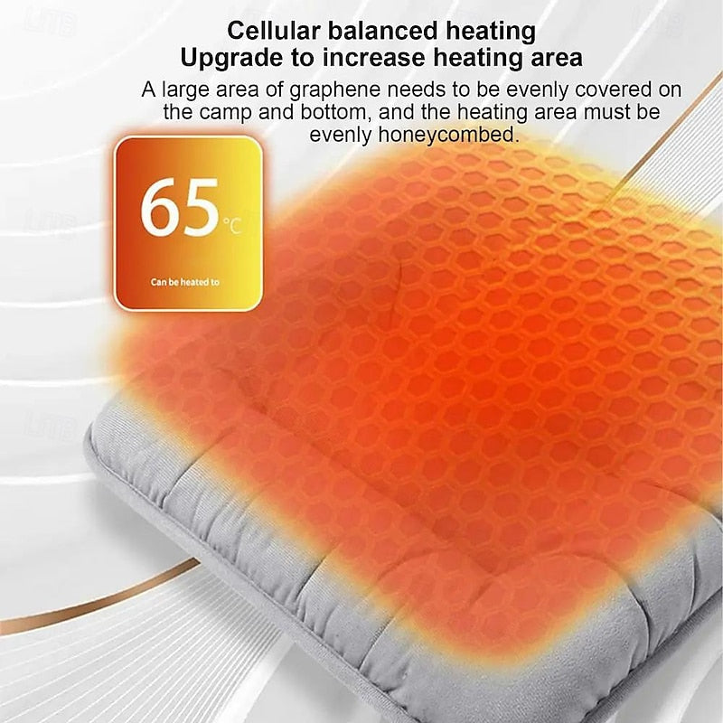 StarFire Car Heated Seat Cushion USB Plug-in Electric Heater Seat Pad Soft 3 Gear Temperature Seat Heating Cover Plush Car Home Dual use 2024 - $31.99