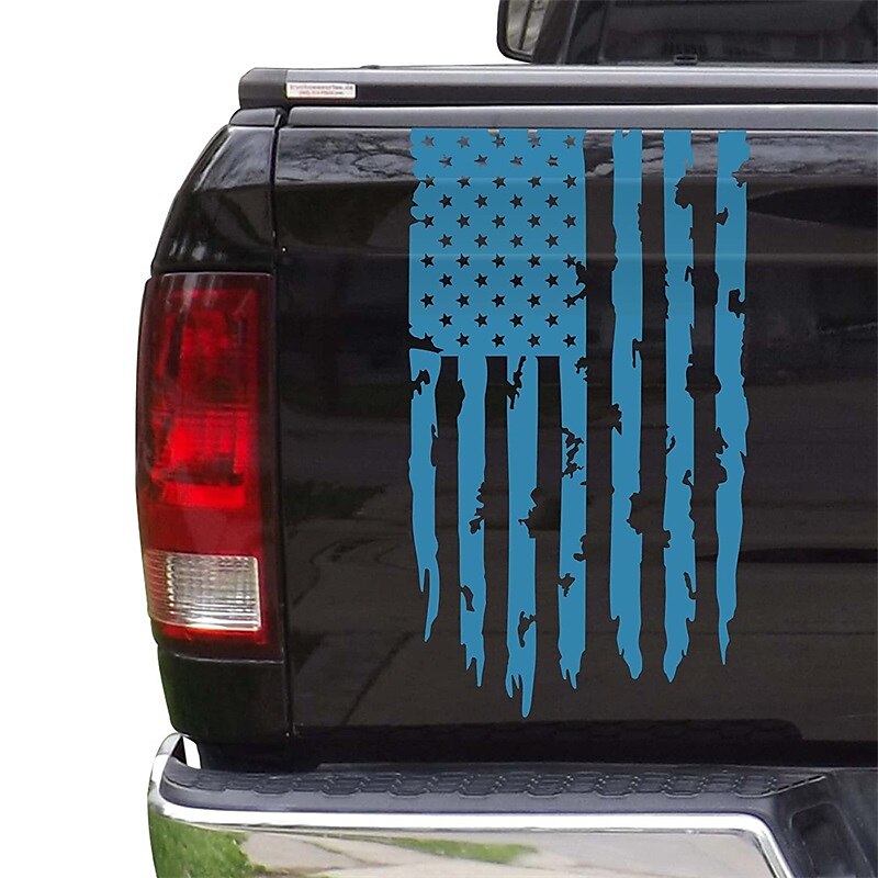 American USA Flag Truck Tailgate Vinyl Decal Car Sticker Compatible with Most Pickup Trucks and Most Vehicles 2024 - $7.99