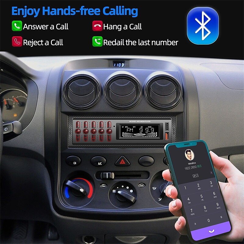 999 MP3 No 1 DIN Android Car MP3 Player Micro USB MP3 Built-in Bluetooth for Universal Universal 2024 - $6.49