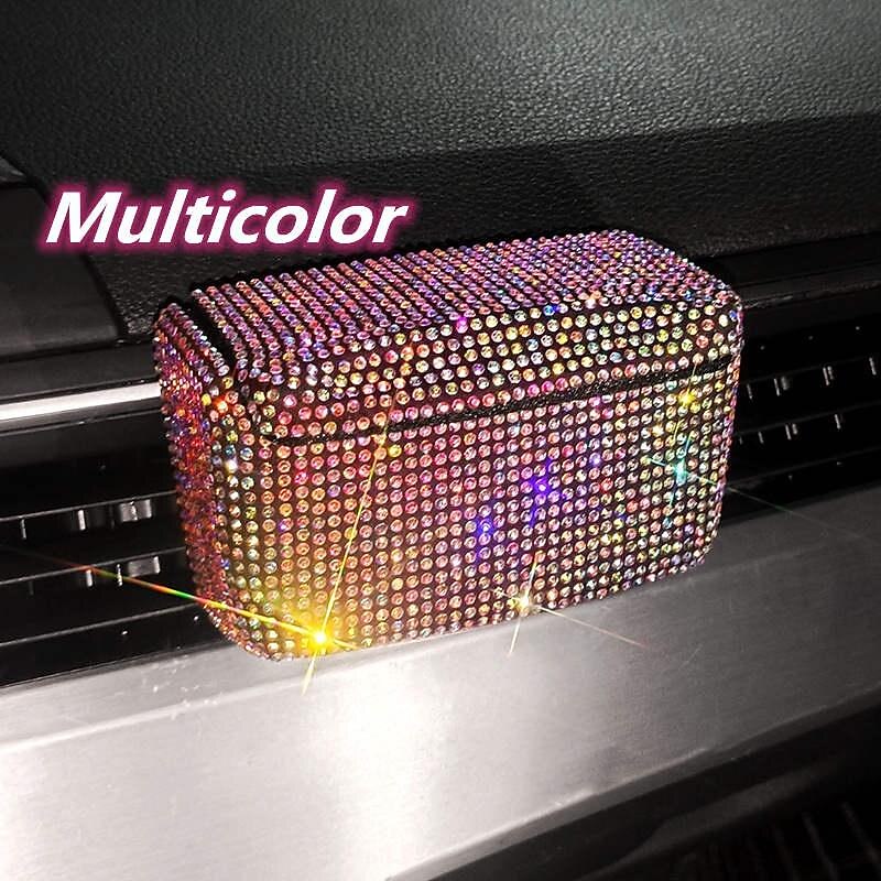 7 Colors Bling Bling Car Air Vent Mounting Cigarette Ashtray Holder Cup with Blue Light 2024 - $14.99
