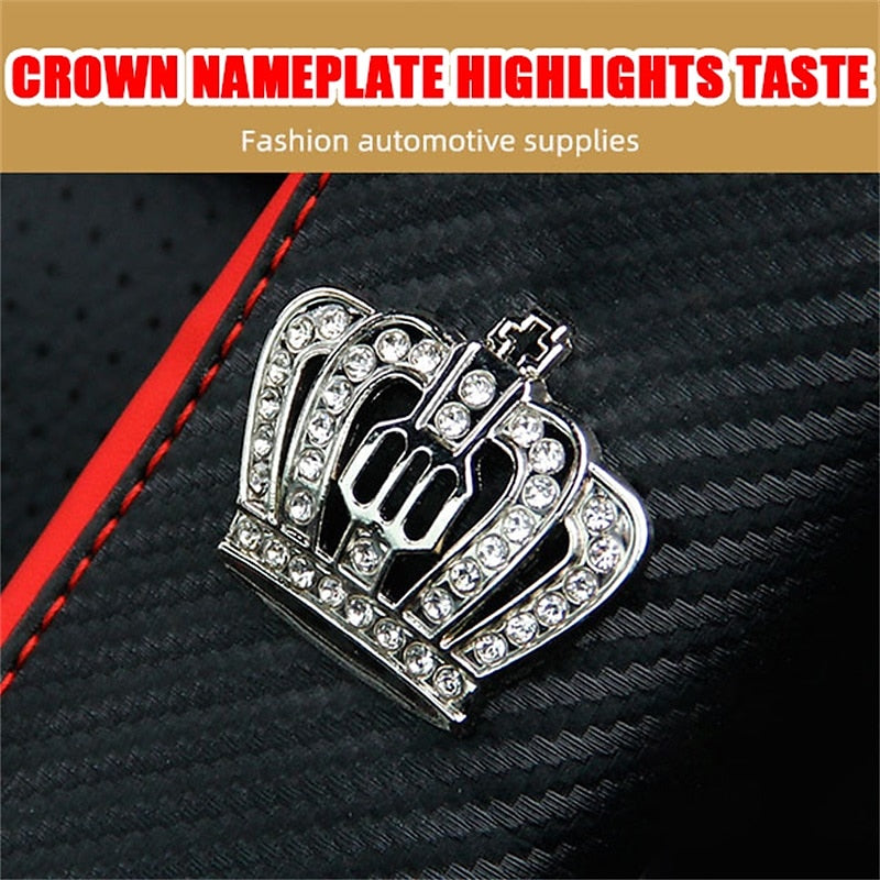 Carbon fiber leather car seat belt shoulder guard protective cover crown 2024 - $7.99