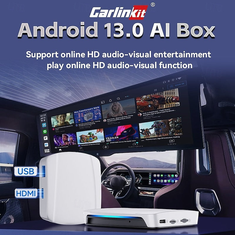 Carlinkit UHD Wireless CarPlay Android Auto Box CarPlay Al Box Android 13 Smart TV Streaming Box SDM660 UHD HDMI-Compatible Output 2024 - RON 1537.2