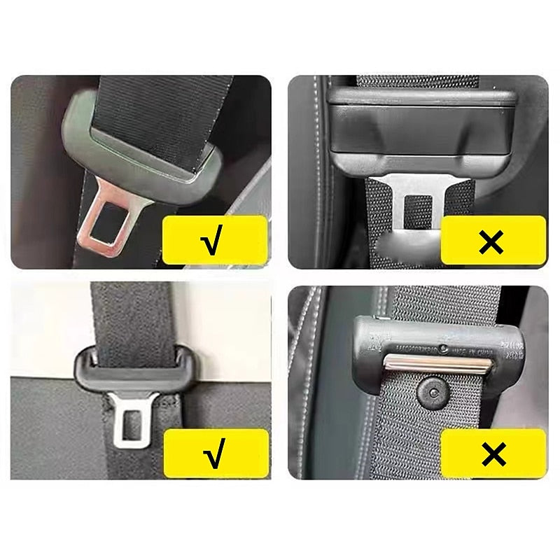 Car Safety Belt Buckle Clip Protection Cover Leather Interior Seat Belt Protector Anti Slip Cover Safety Car Accessories 2024 - GBP £7