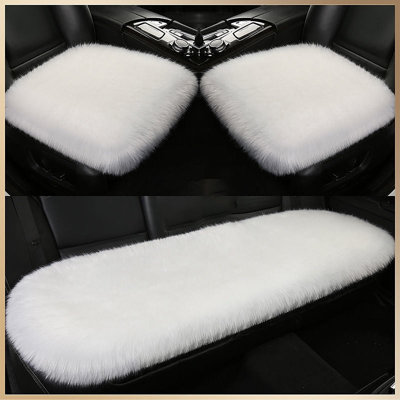 New Fur Car Seat Covers Fiber Faux Auto Seats Cushion Long Plush Winter Warm Seats Mats Universal 12 Colors 2024 - $31.99