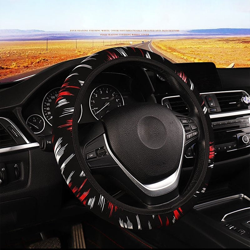 1 PCS Faux Leather Car Steering Wheel Cover Easy to Install Universal Fit For 141/2-15 2024 - $7.99