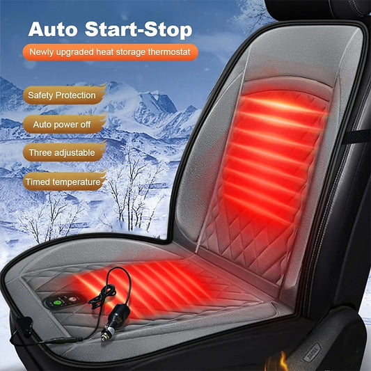 New 12V-24V Heated Car Seat Cushion 3 Gear Adjustable 30s Quick Heating Pads Car Seat Heater Winter Warmer Auto Seat Heating Mat 2024 - GBP £18