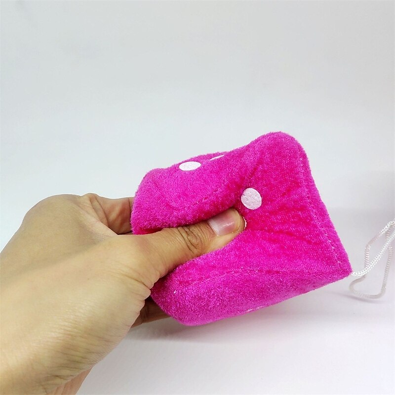 1Pair Car Pendant Interior Hanging Rearview Mirrors Short Plush Fuzzy Dice 2.75inc Plush Car Decorative Hanging Mirror Fuzzy Dice Lucky Hanging Access