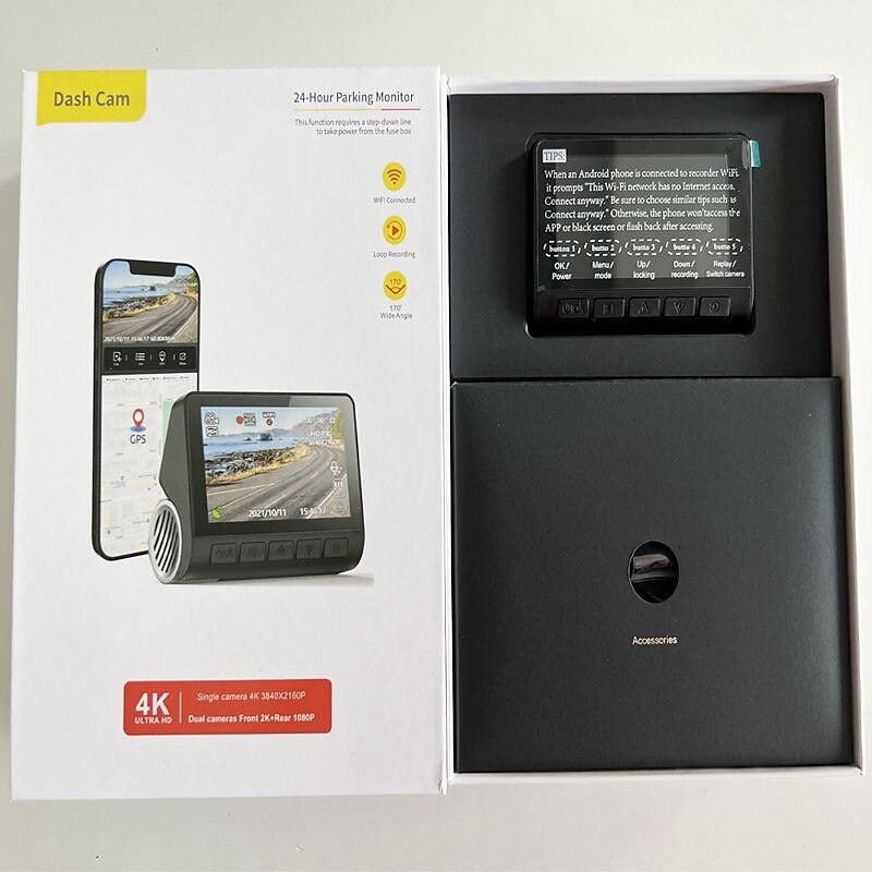 V55 1080p / 1440P / 2160P New Design / HD / Boot automatic recording Car DVR 170 Degree Wide Angle 3 inch IPS Dash Cam with WIFI / GPS / Night Vision