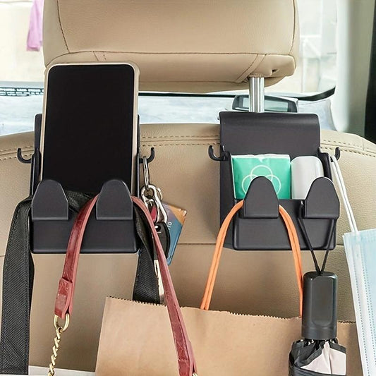 3-in-1 Car Hooks: Hang Your Phone. Headrest. and Other Stuff - All in One Holder! 2024 - $6.99