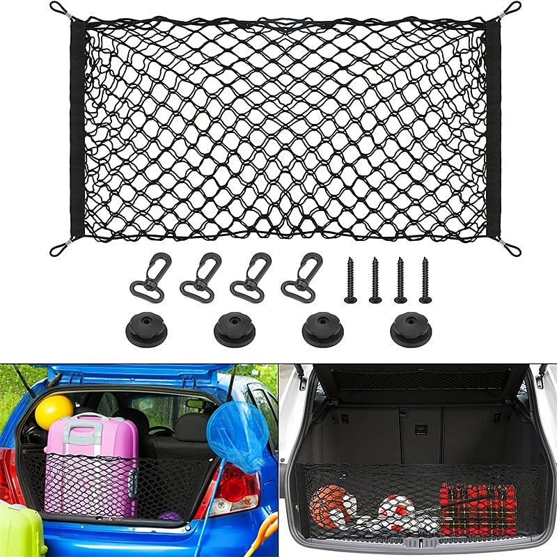 Car Trunk Storage Mesh Bag Elastic Luggage Cargo Storage Net Net Pocket For Motorcycle Motorbike Bike Cars Trucks ATVs With Hooks 2024 - $8.99
