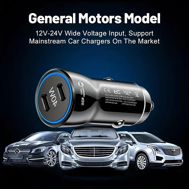 40 W Dual PD Car Charging PDPD Fast Charge 40 W Car Charger New 40 W Dual Type-C Port Charging 2024 - GBP £10