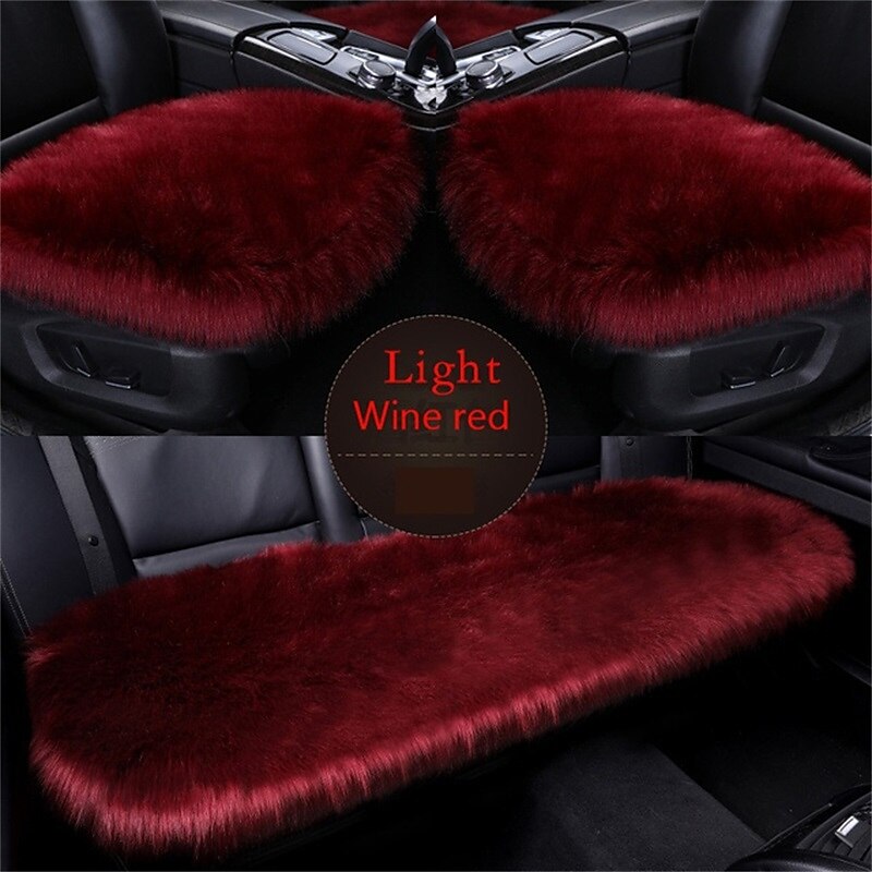 New Fur Car Seat Covers Fiber Faux Auto Seats Cushion Long Plush Winter Warm Seats Mats Universal 12 Colors 2024 - $31.99