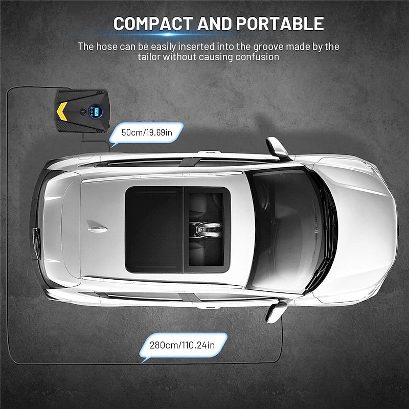 900PSI Car Air Compressor 19 Cylinder 120W Electric Digital Car Tire Inflatable Pump 12V Portable Air Pump Digital Auto Tire for Motorcycle Bicycle Ca