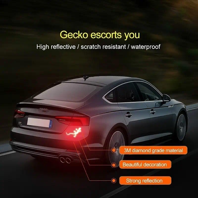 2Pcs Car Reflective Sticker Safety Warning Mark Cars Auto Exterior Accessories Night Driving Warning Gecko Strip Light Reflector 2024 - $6.99