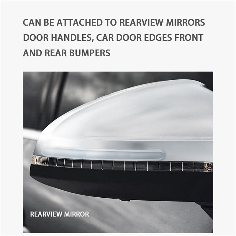 StarFire 4PCS Car Door Edge Transparent Anti Scratch Protection Strips Rearview Mirror Anti-collision Protector Sticker Bumper Scuff Plate Bar 2024 -