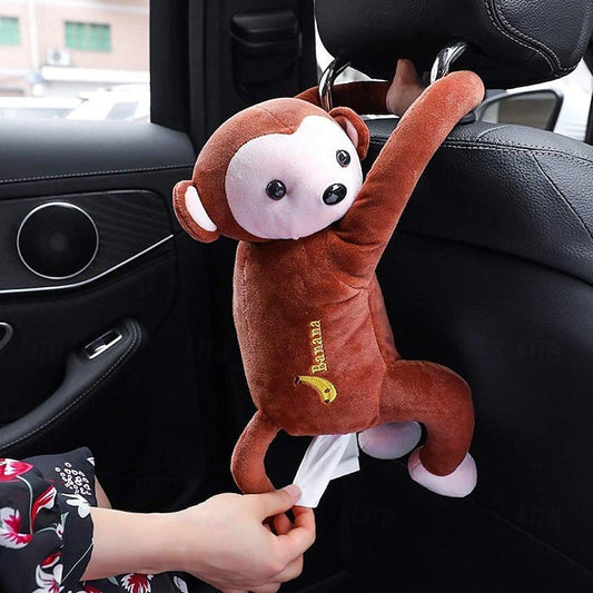 Monkey Butt Tissue Holder Car Tissue Box Anime Cartoon Paper Napkin Tissue Box Animal Tissue Napkin Paper Box Paper Towels Storage Holder for Car 2024