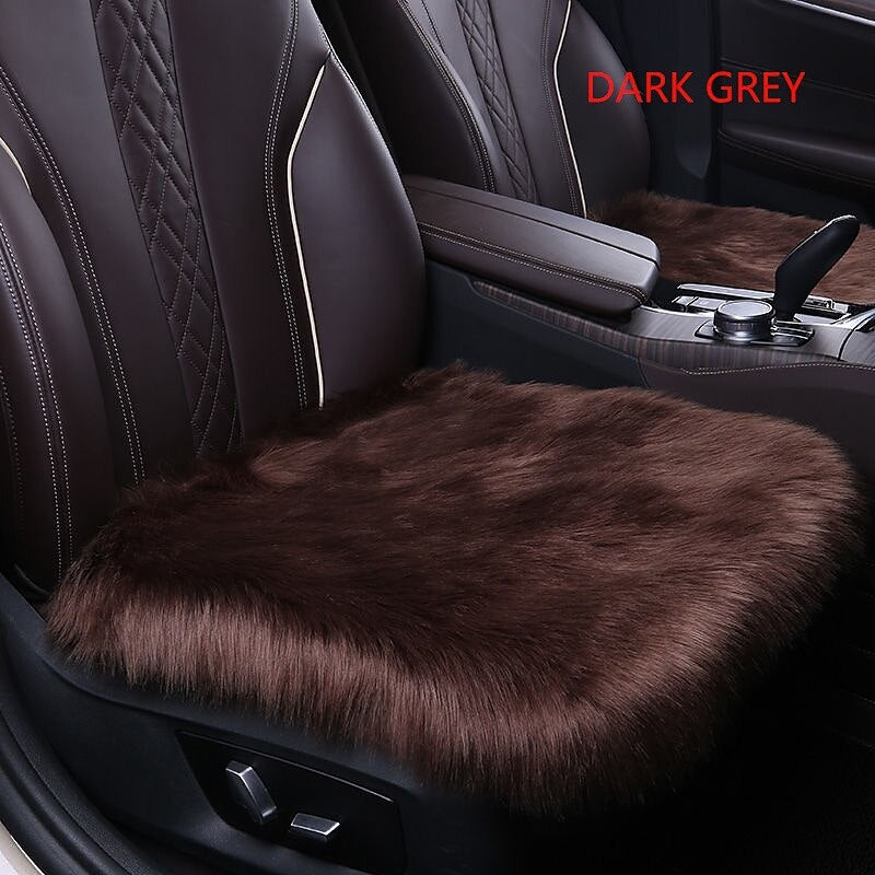 New Fur Car Seat Covers Fiber Faux Auto Seats Cushion Long Plush Winter Warm Seats Mats Universal 12 Colors 2024 - $31.99