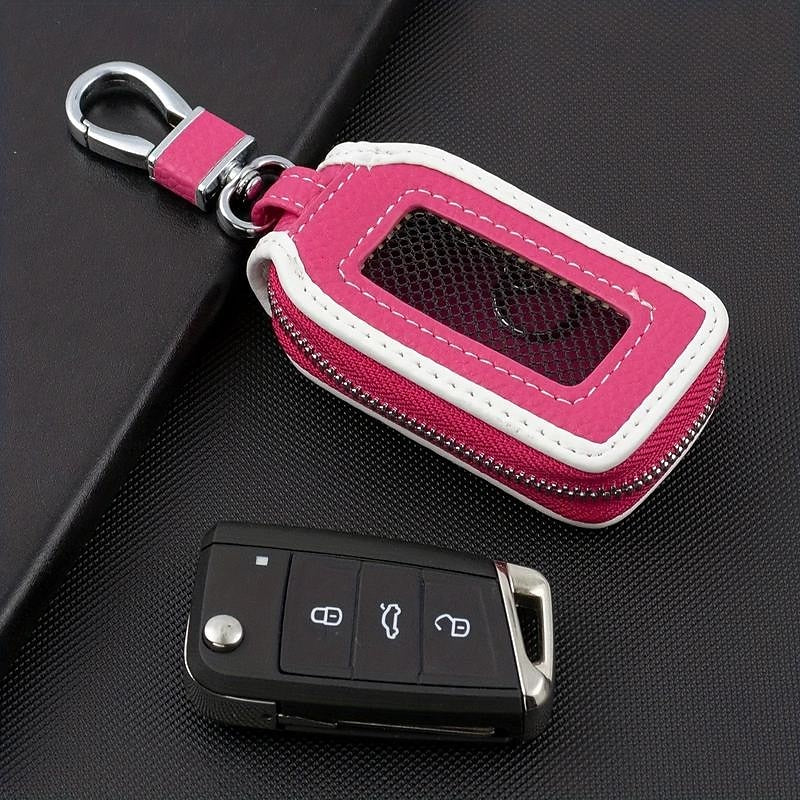 1pc Men's And Women's Pink And Brown Universal Key Bag Car Key Bag Home Key Storage Bag 2024 - GBP £8