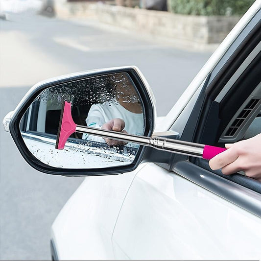 Starfire Car Rearview Mirror Wiper Rearview Mirror Water Removal Wiper Artifact Reflector Anti-Fog Water Removal Retractable Wiper 2024 - $12.99