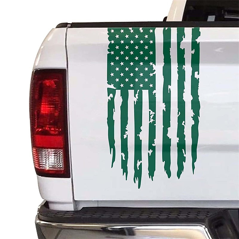 American USA Flag Truck Tailgate Vinyl Decal Car Sticker Compatible with Most Pickup Trucks and Most Vehicles 2024 - $7.99
