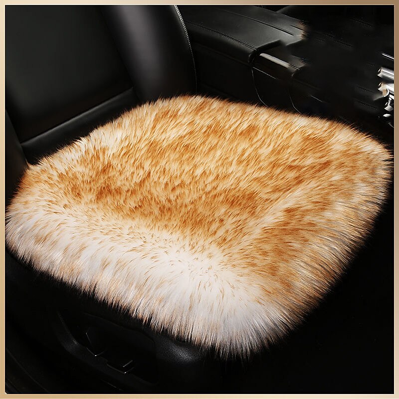 New Fur Car Seat Covers Fiber Faux Auto Seats Cushion Long Plush Winter Warm Seats Mats Universal 12 Colors 2024 - $31.99
