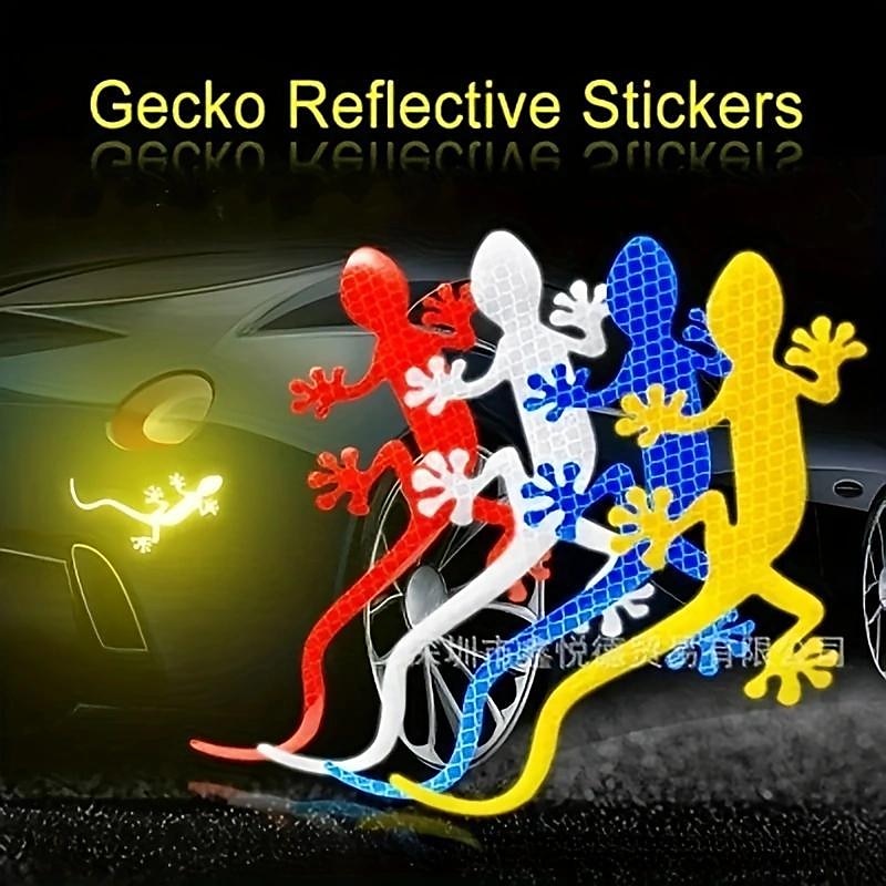 2Pcs Car Reflective Sticker Safety Warning Mark Cars Auto Exterior Accessories Night Driving Warning Gecko Strip Light Reflector 2024 - $6.99
