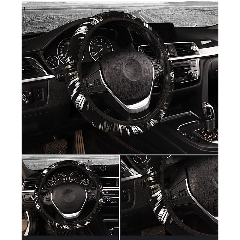 1 PCS Faux Leather Car Steering Wheel Cover Easy to Install Universal Fit For 141/2-15 2024 - $7.99