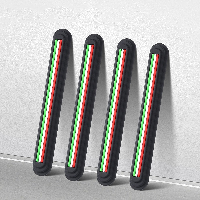 4pcs Car Door Anti-collision Strips. Silicone Door Side Rear-view Mirror Anti-scratch Protection Strip Car Shock Absorbers Car Decoration Accessories