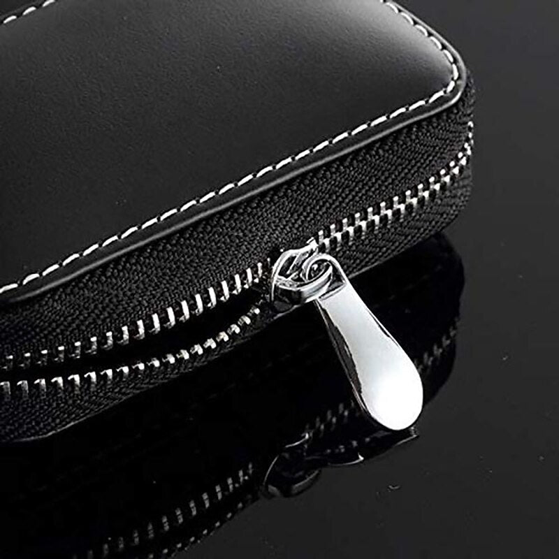 Car Key Pouch Bag Case Car Key Holder Case Key Chain Wallet Bag Cover Fobs Car Keys' Bag Zipper Mini Wallet high-capacity Men Women's Key Holder Leath