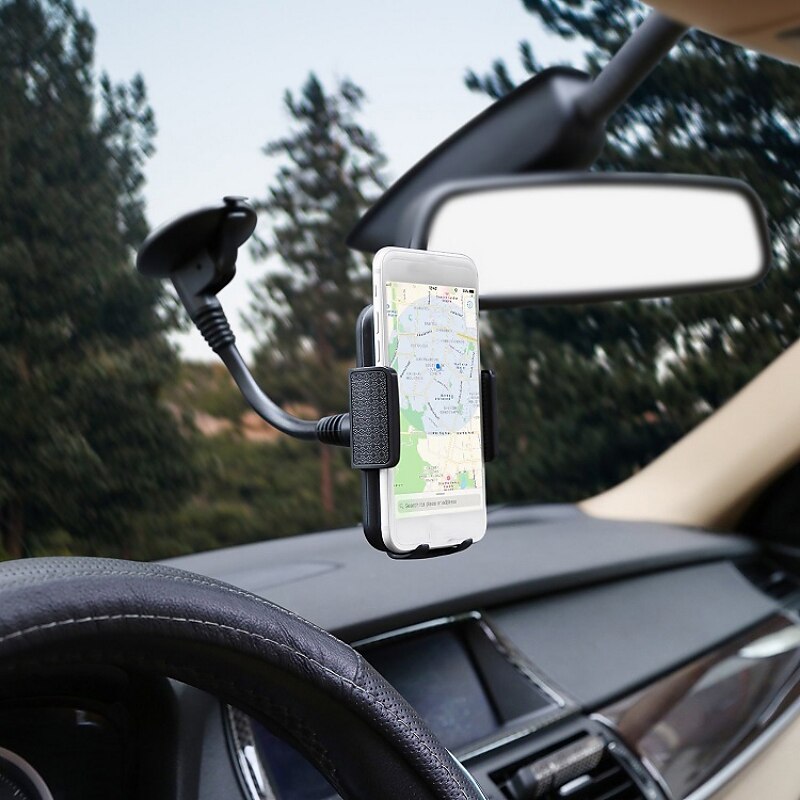Cell Phone Holder Stand Mount Adjustable Removable Windshield Window Mobile Holder Suction Cup Anti-Shake Phone Holder Compatible All Cell Phones 2024