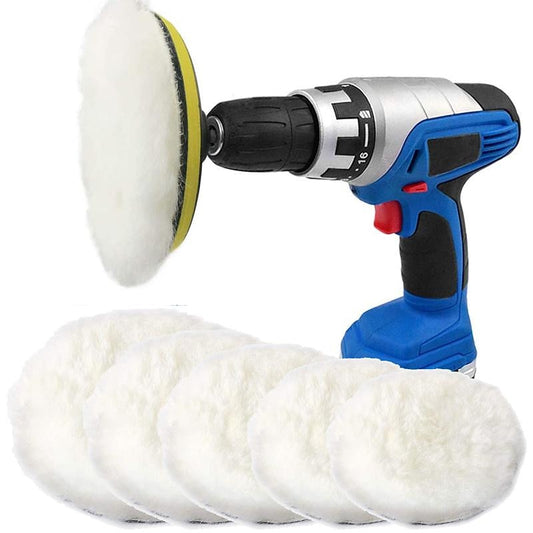 StarFire 10pcs/set 5 Sizes 3-7In Wool Polishing Disc Waxing Polishing Buffing Pads Car Paint Care Polisher Pads For Car Auto Washing Accessories 2024