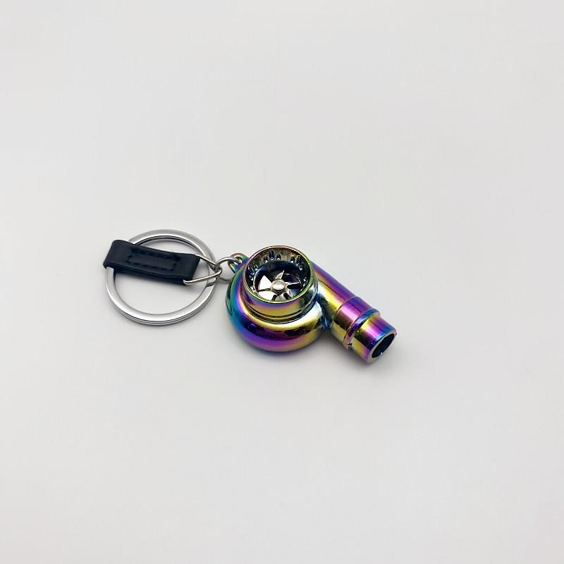 StarFire Real Whistle Sound Turbo Car Keychain Sleeve Bearing Spinning Turbo Key Chian Auto Part Turbine Turbocharger Key Ring Key Holder Accessoies 2