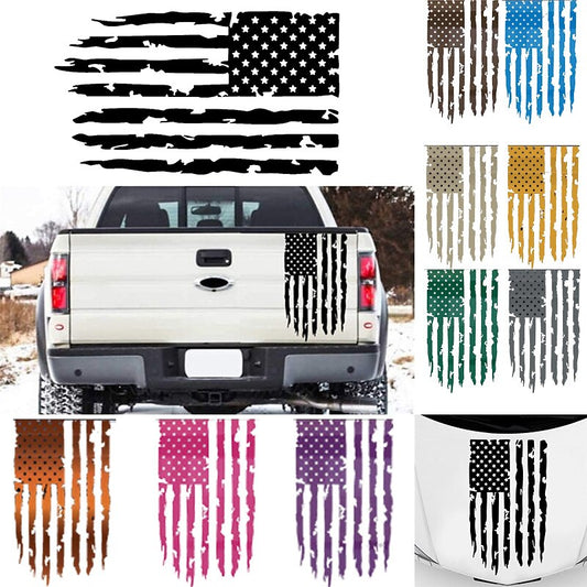 American USA Flag Truck Tailgate Vinyl Decal Car Sticker Compatible with Most Pickup Trucks and Most Vehicles 2024 - $7.99