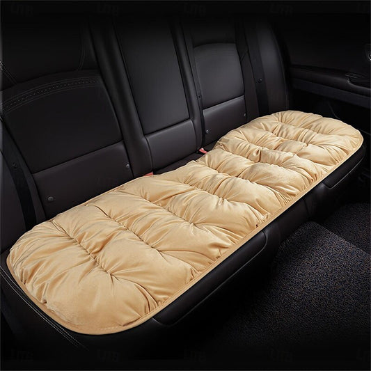 Car Seat Cushion Thickened Warm Short Plush Rear Seat Cushion Seat Cover Four Seasons No Back Seat Cushion Autumn Winter 2024 - $20.99