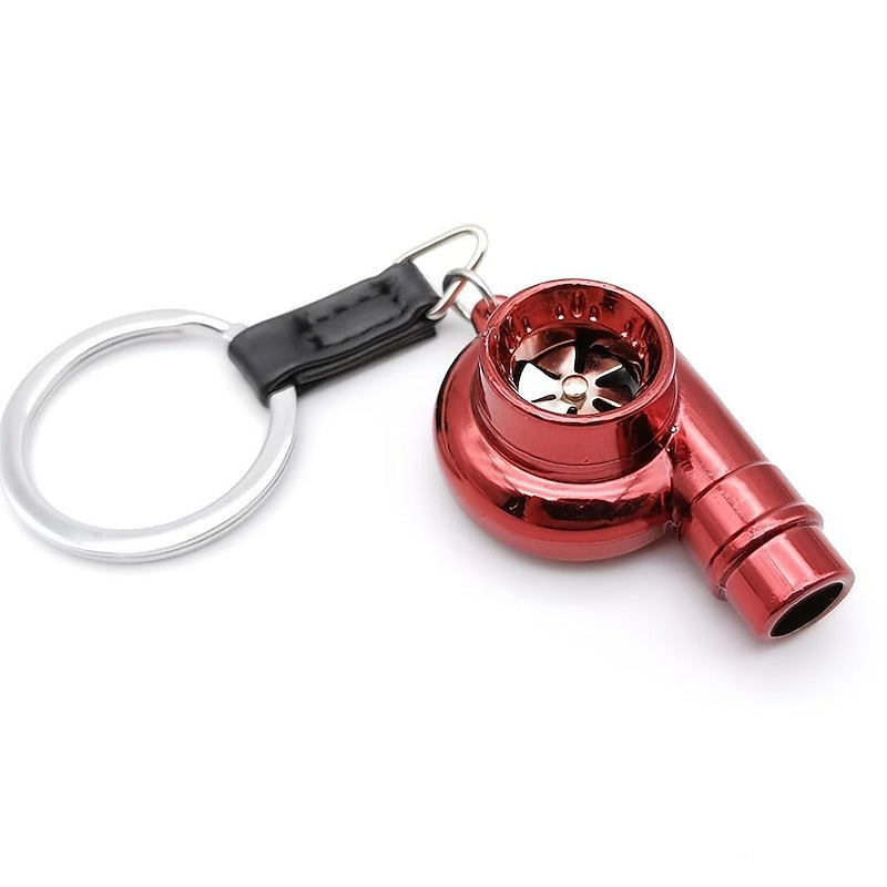 StarFire Real Whistle Sound Turbo Car Keychain Sleeve Bearing Spinning Turbo Key Chian Auto Part Turbine Turbocharger Key Ring Key Holder Accessoies 2