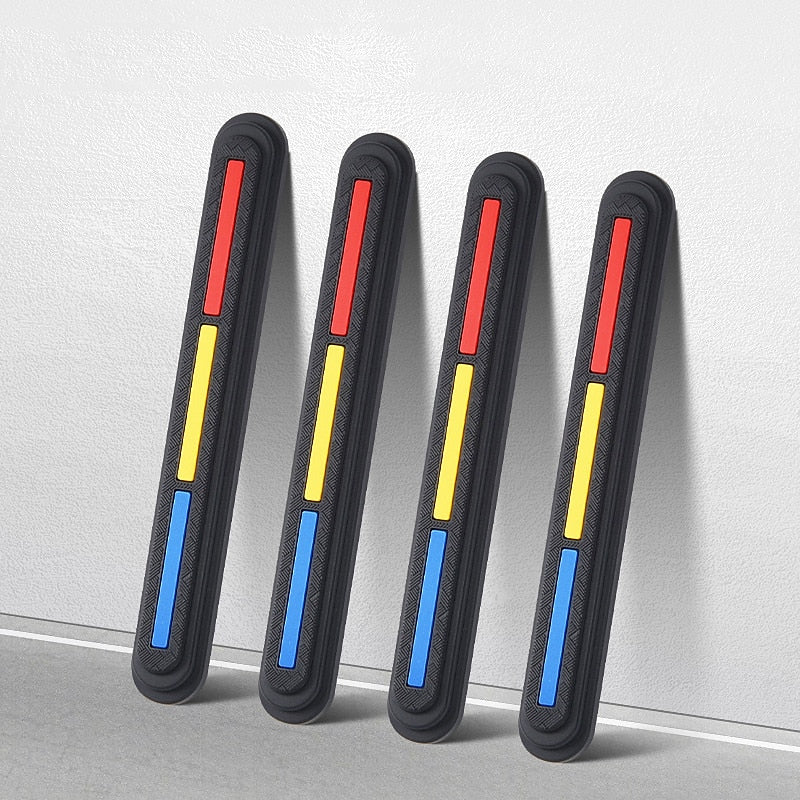 4pcs Car Door Anti-collision Strips. Silicone Door Side Rear-view Mirror Anti-scratch Protection Strip Car Shock Absorbers Car Decoration Accessories