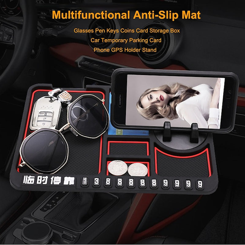 Multifunctional Car Anti-Slip Mat Non-Slip Phone Sticky Anti Slip Dash Mount Phone Silicone Car Board Mat Pad 2024 - $8.99