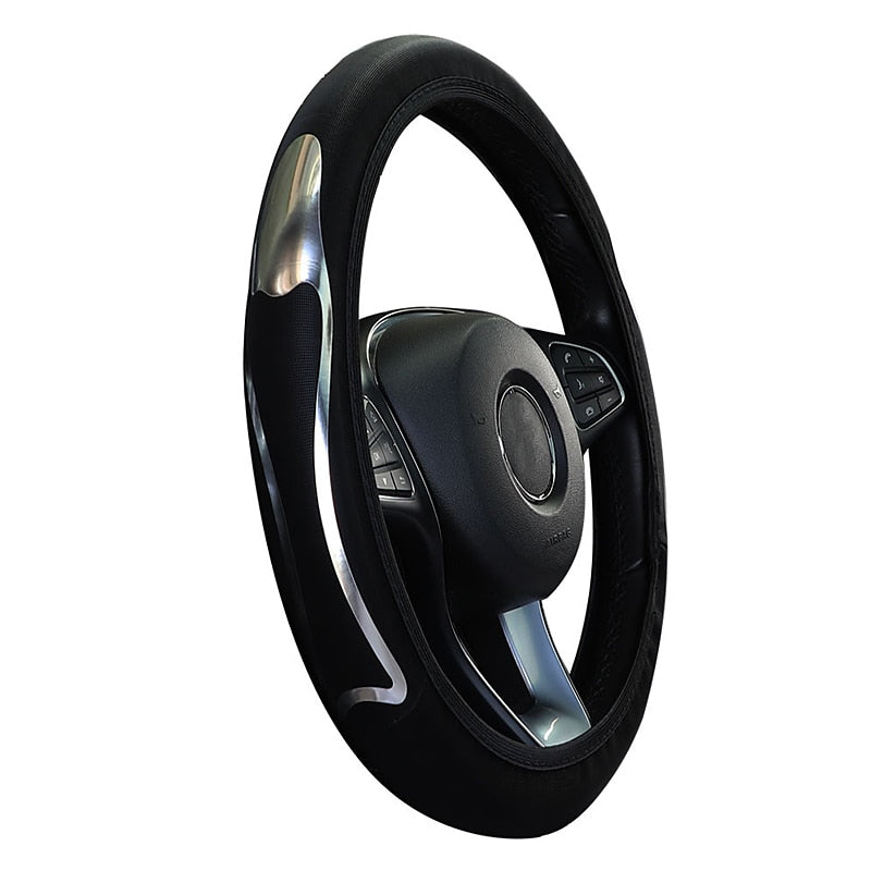Universal Car Steering Wheel Cover Without Inner Ring New Metal Dynamic Elastic Steering Wheel Car Interior 37-38cm 2024 - $10.99