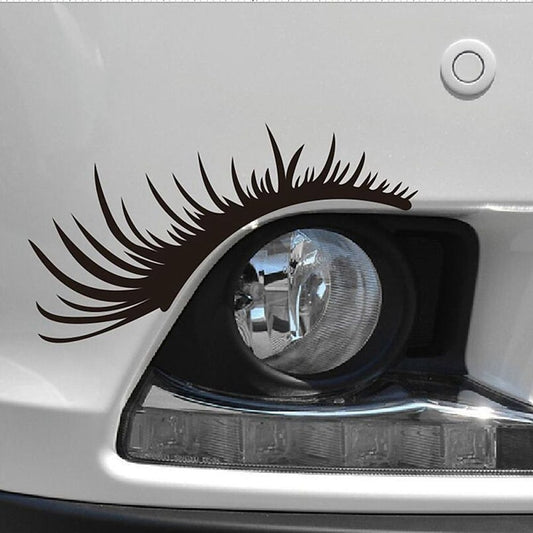 1Pair 3D Charming Eyelashes car Sticker Fake Eye Lash Car Headlight Funny Decals Door Window Vinyl Waterproof Product 25x11CM 2024 - $8.99